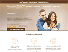 Tablet Screenshot of enchanteddentalcare.com
